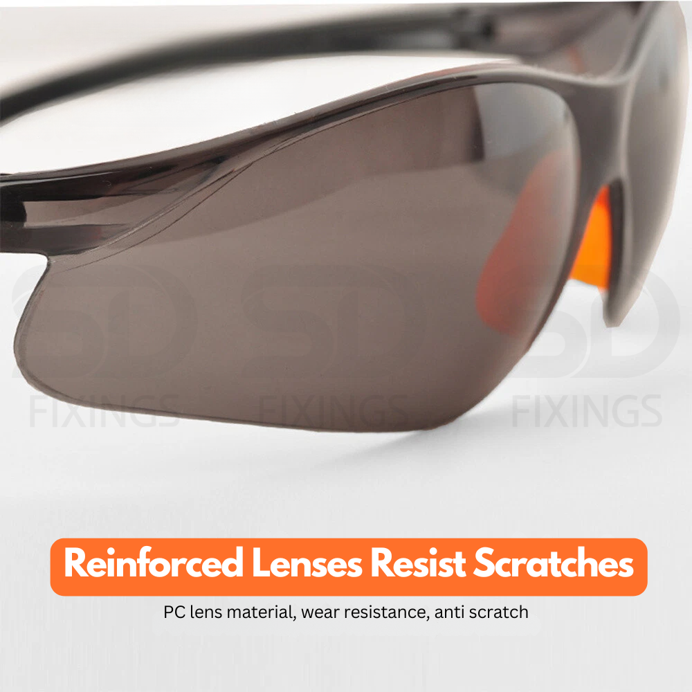 Safety Goggle Glass – Protective Eyewear (Clear / Black / Grey)