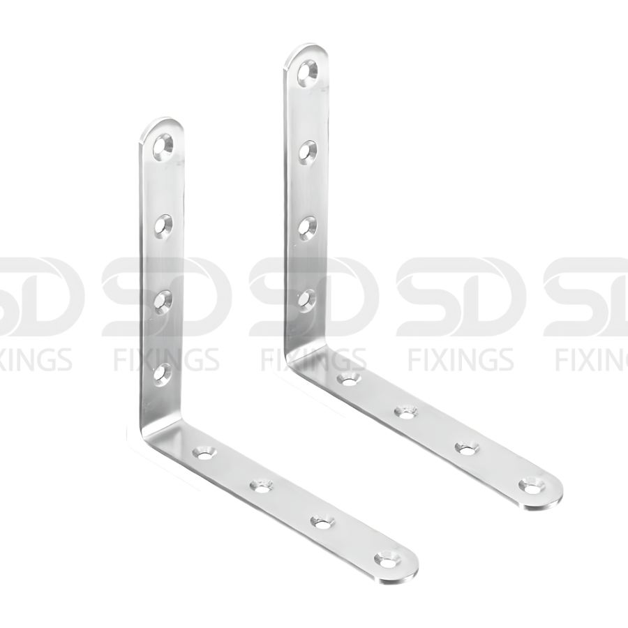 10 PCS Angle L Shaped Brackets 125x125x20mm