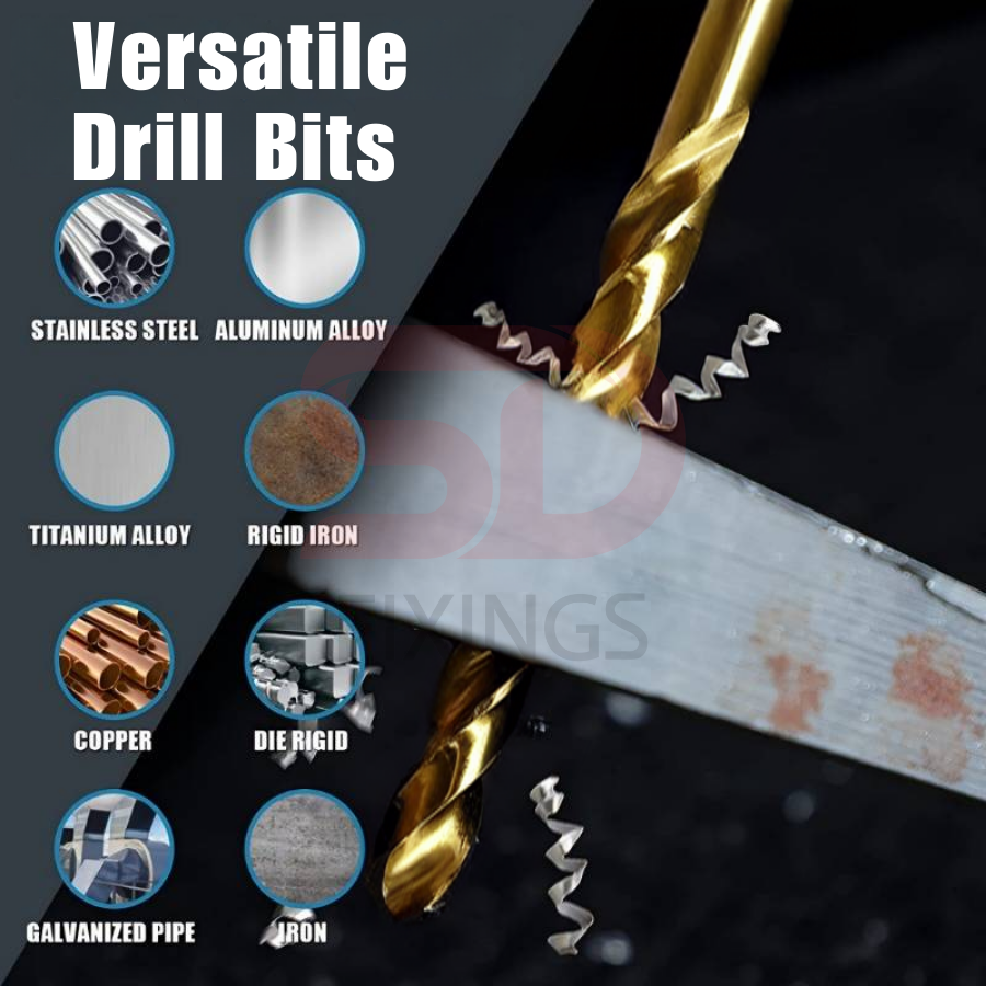 13 Pcs 1.5mm-6.5mm HSS 5% Cobalt Drill Bit Set