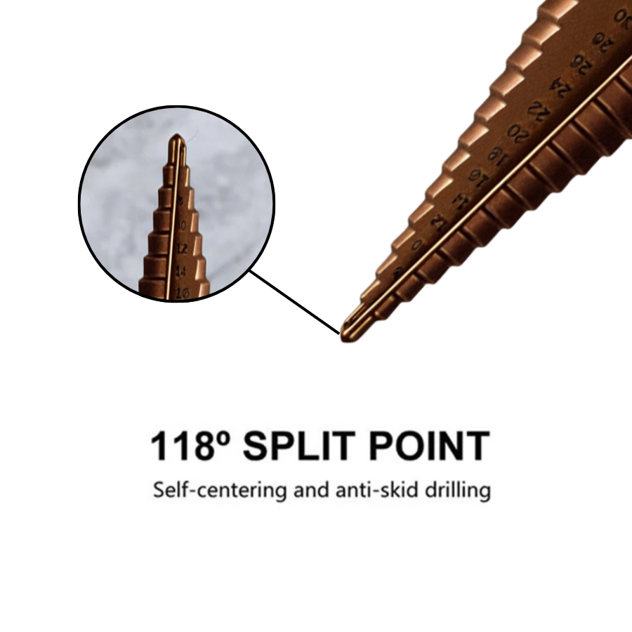 15 Step Bit 4-32mm Cobalt Step Drill Bit