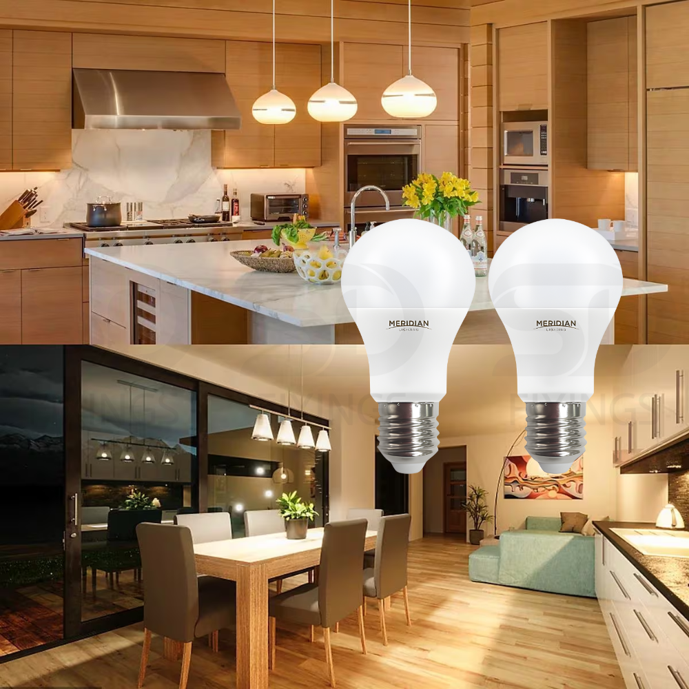 LED E27 ES GLS Bulb 6.5W Warm White 3000K 600 Lumens – Pack of 2 Non-Dimmable Light Bulbs for Home Lighting