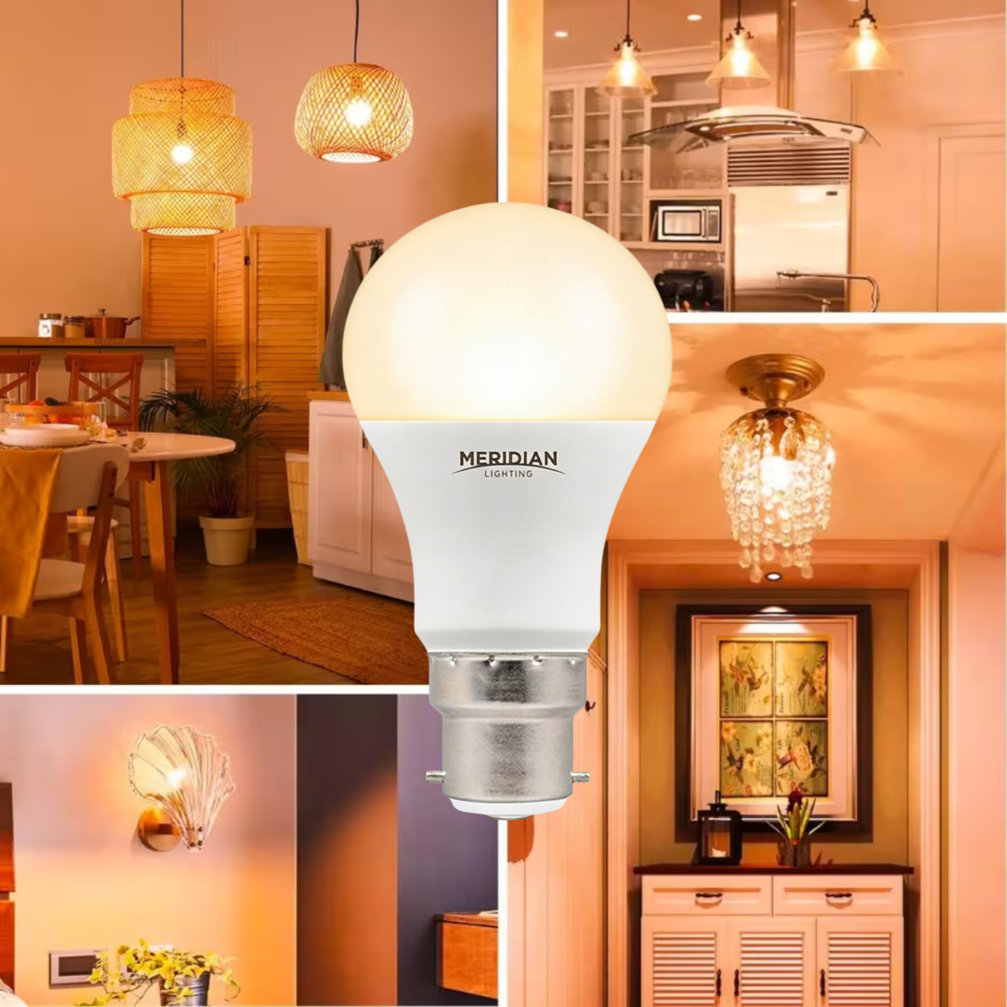 LED GLS B22 6.5W 3000K Warm White Opal Lamp 40W Equivalent - Pack of 2