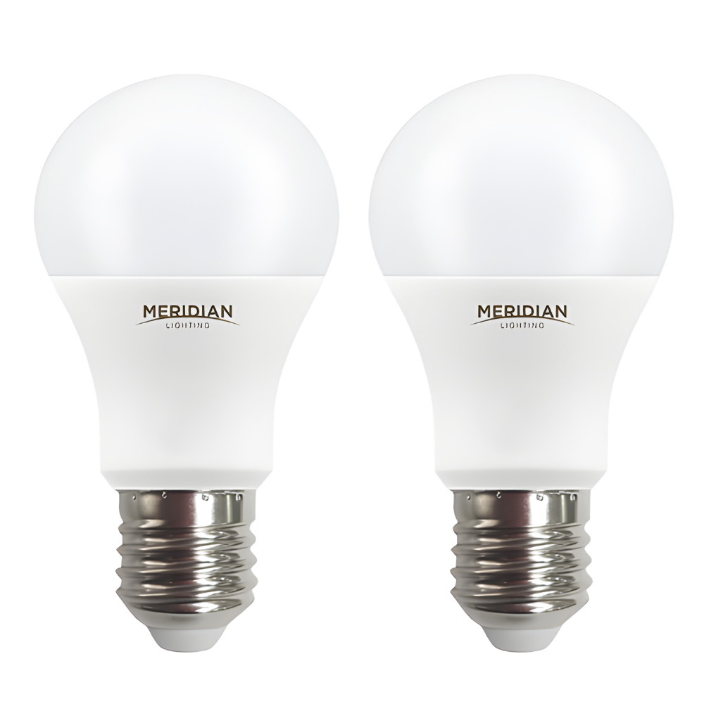 LED E27 Bulb 9.5W A60 GLS Lamp Pack of 2 60W Equivalent 3000K Warm White 806Lm Opal Energy Saving Dimmable