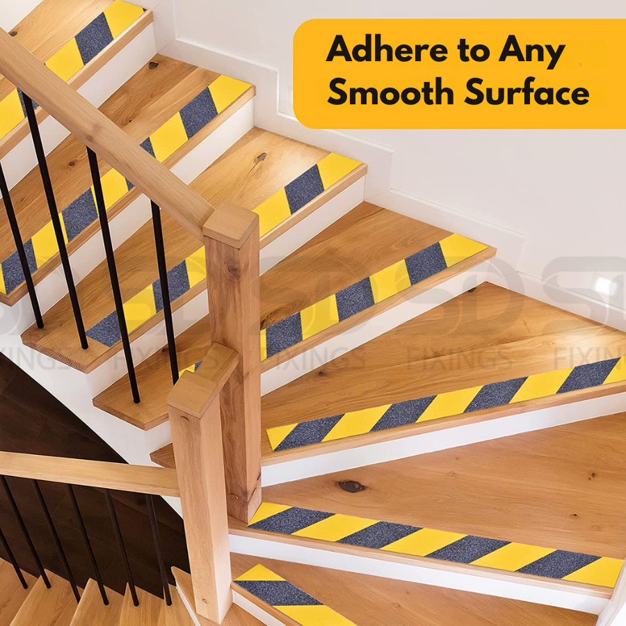 Heavy Duty Black & Yellow 50mm x 10M Anti-Slip Hazard Tape