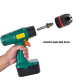 Keyless Drill Chuck With 3PCS Adaptors (1/4" Hex, SDS Plus, Square Adaptor)