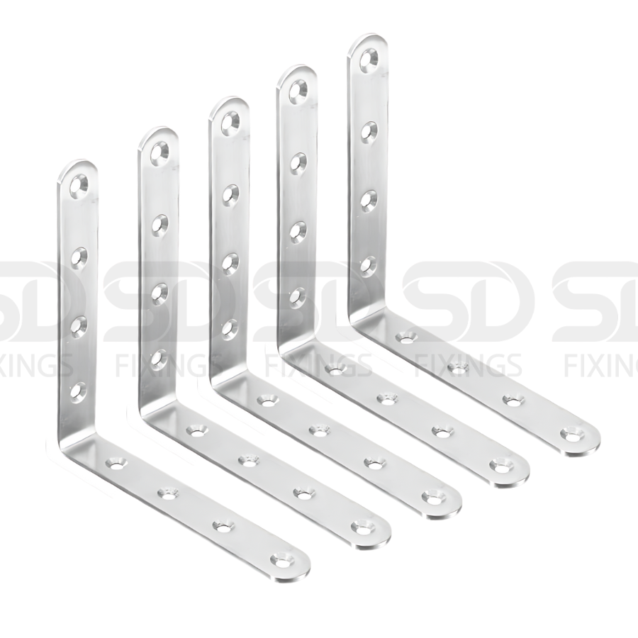 10 PCS Angle L Shaped Brackets 125x125x20mm