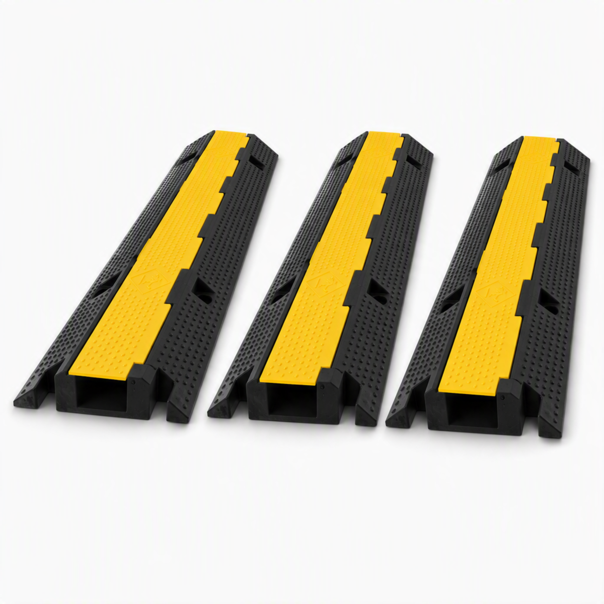 Heavy Duty 1 Channel Cable Protector, Wire Cover Ramp for Pedestrian and Cars