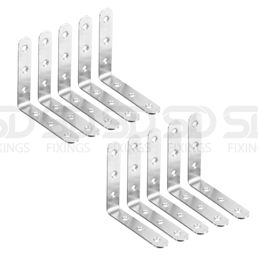 10 PCS Angle L Shaped Brackets 100x100x20mm