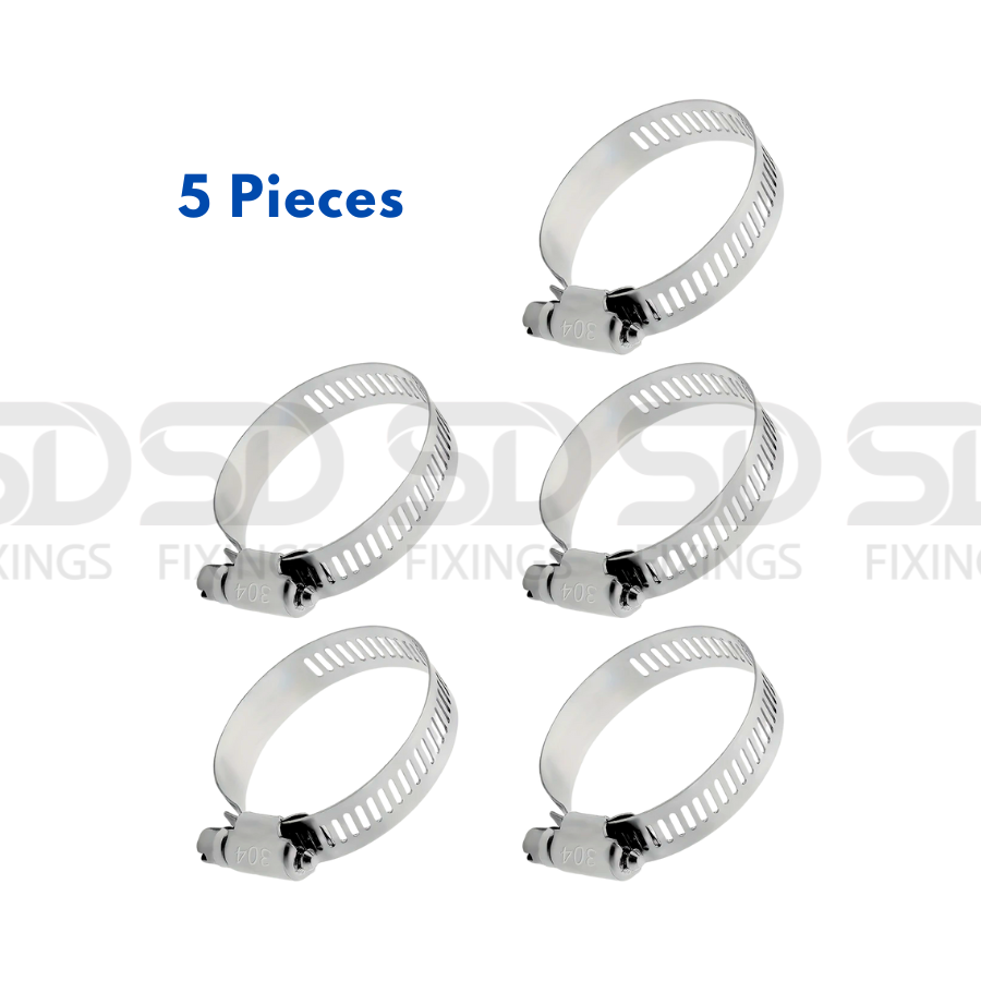 Adjustable Stainless Steel Jubilee Clips with Handle – Worm Drive Hose Clamps  6-12mm