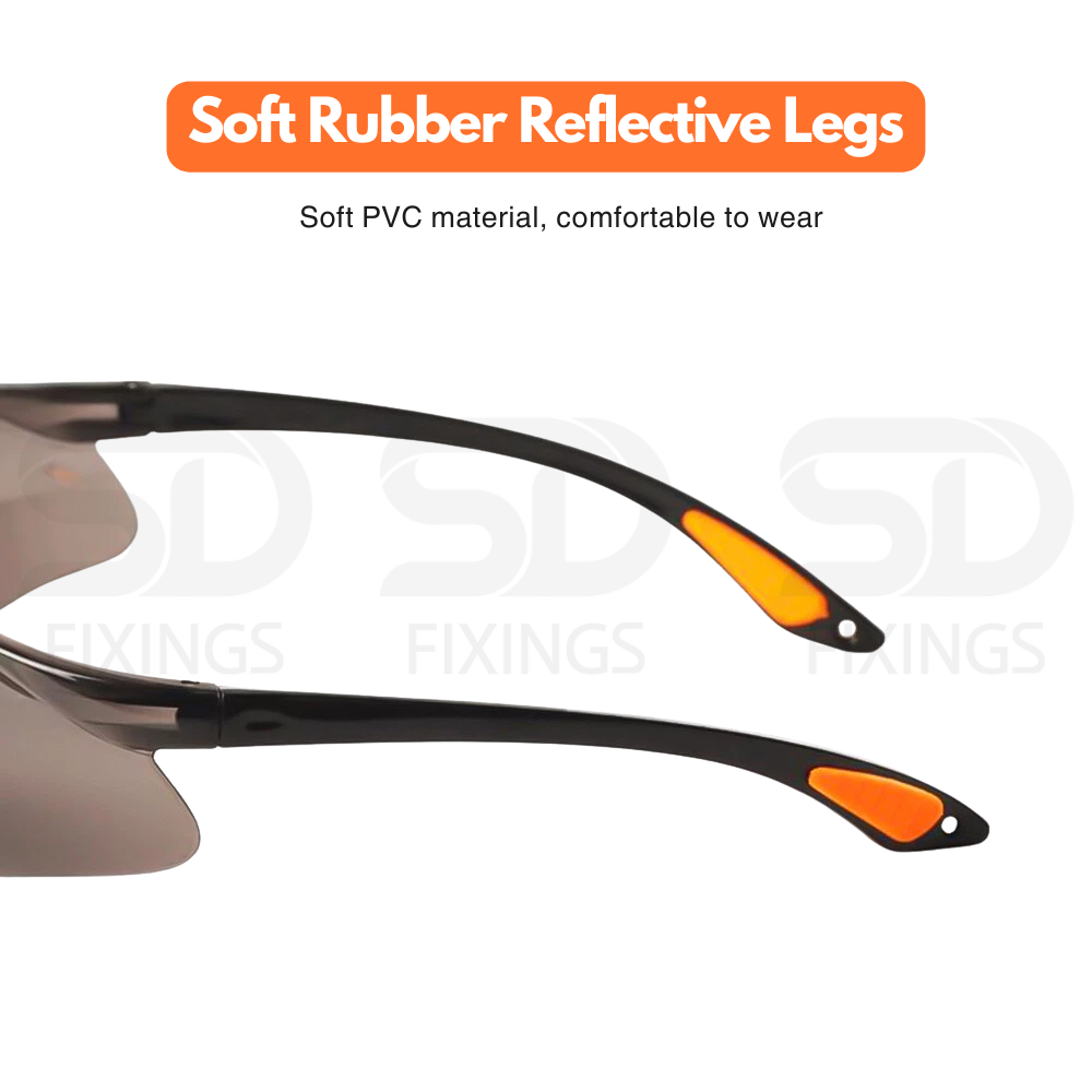 Safety Goggle Glass – Protective Eyewear (Clear / Black / Grey)