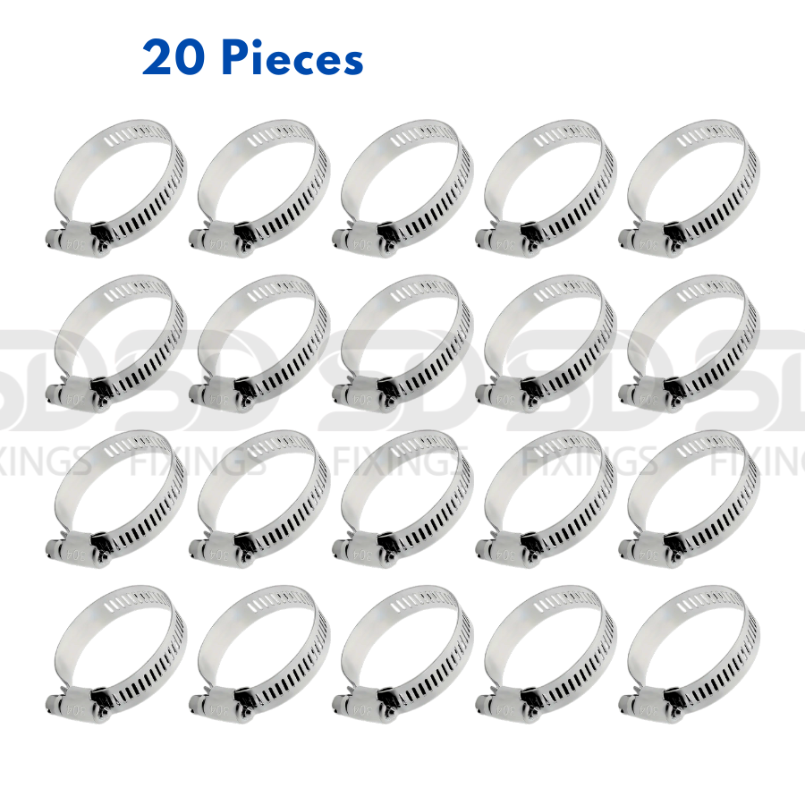 Adjustable Stainless Steel Jubilee Clips with Handle – Worm Drive Hose Clamps 10-16mm