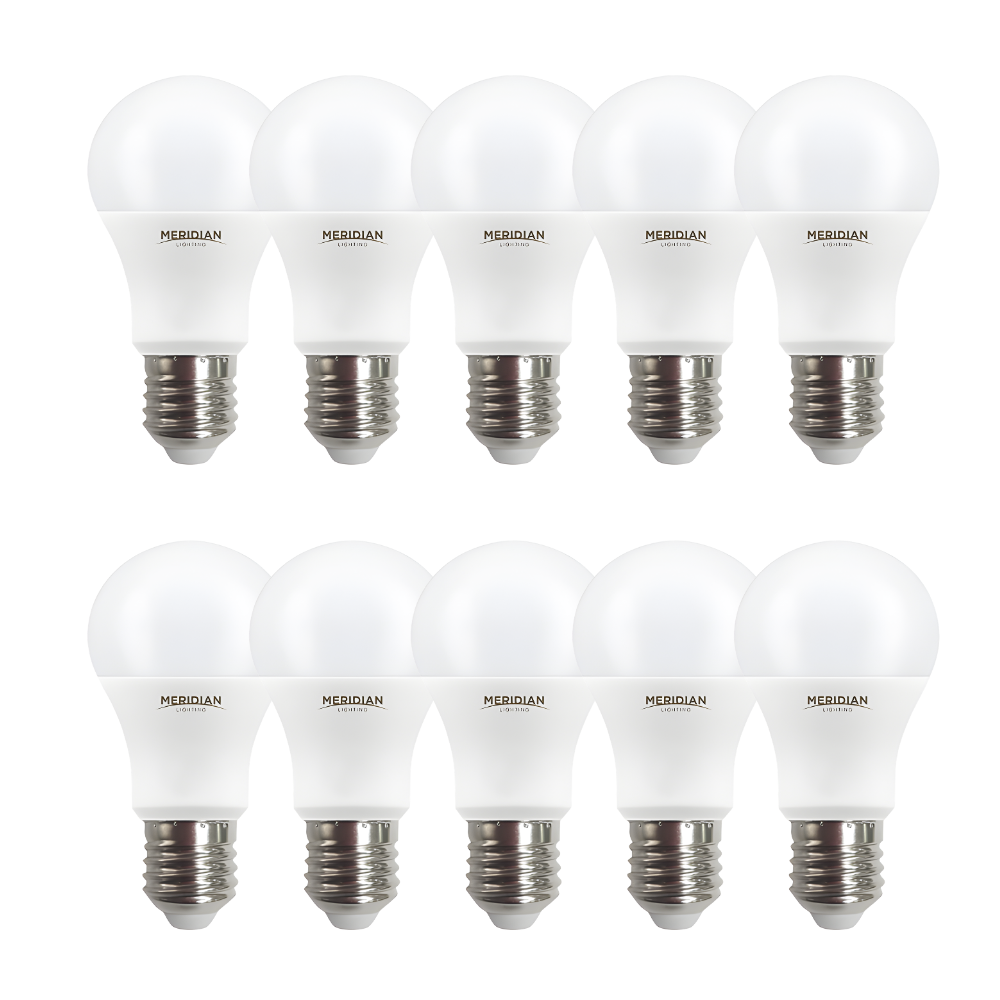 LED E27 Bulb 9.5W A60 GLS Lamp Pack of 2 60W Equivalent 3000K Warm White 806Lm Opal Energy Saving Dimmable