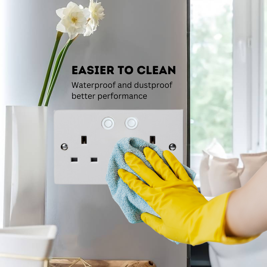 AXIOM Double Switched Socket with Wifi