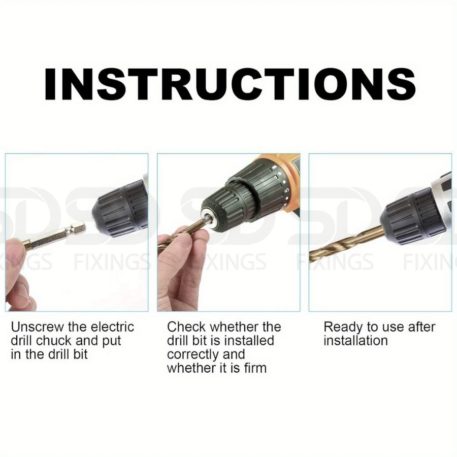 6.5mm HSS Drill Bit with 1/4" Hex Shank