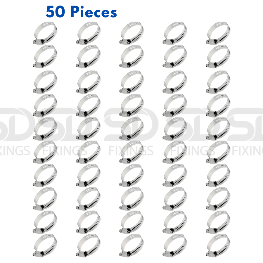 Adjustable Stainless Steel Jubilee Clips with Handle – Worm Drive Hose Clamps  6-12mm