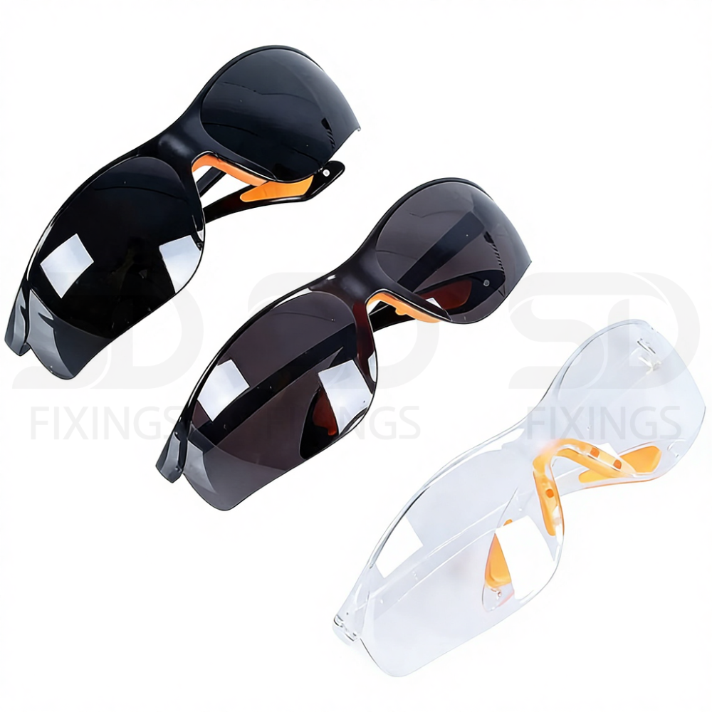 Safety Goggle Glass – Protective Eyewear (Clear / Black / Grey)