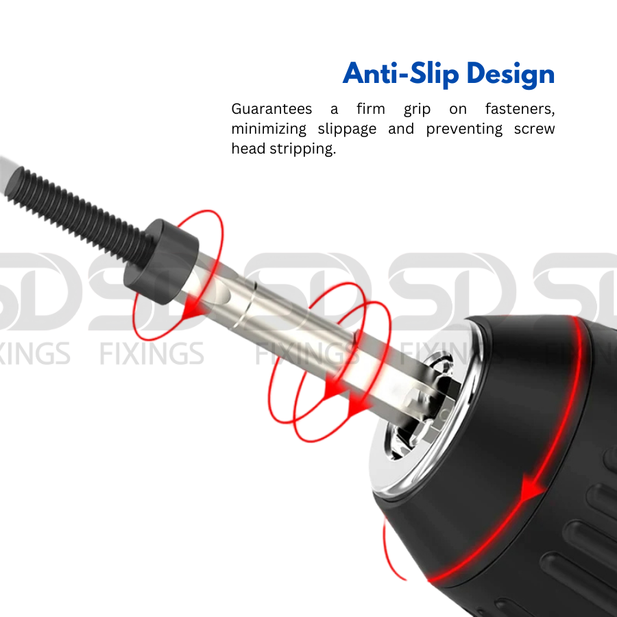 H1.5-12mm x 50mm Hex Head Magnetic Screwdriver Bits, 1/4 Inch Hex Shank S2 Steel