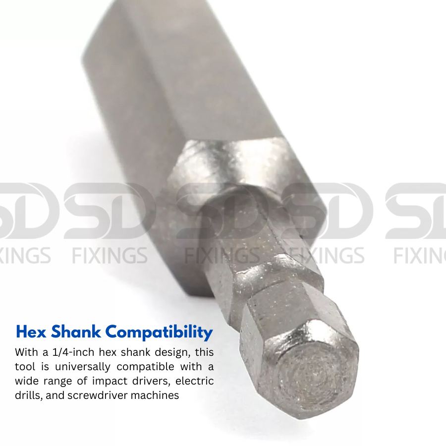 Screwdriver Bit 1/4" Hex 50mm - H1.5-H12
