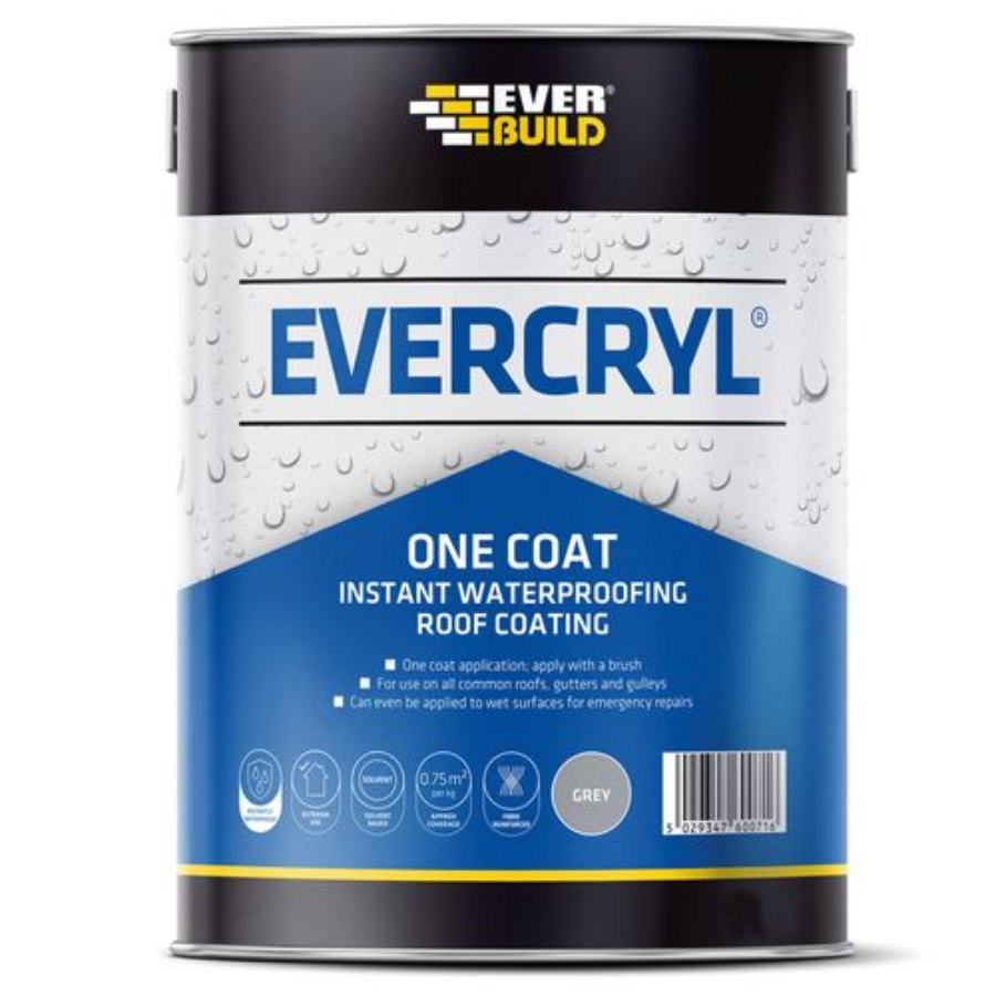 Everbuild Evercryl One Coat Instant Waterproof Roof Coating – S D Tools ...