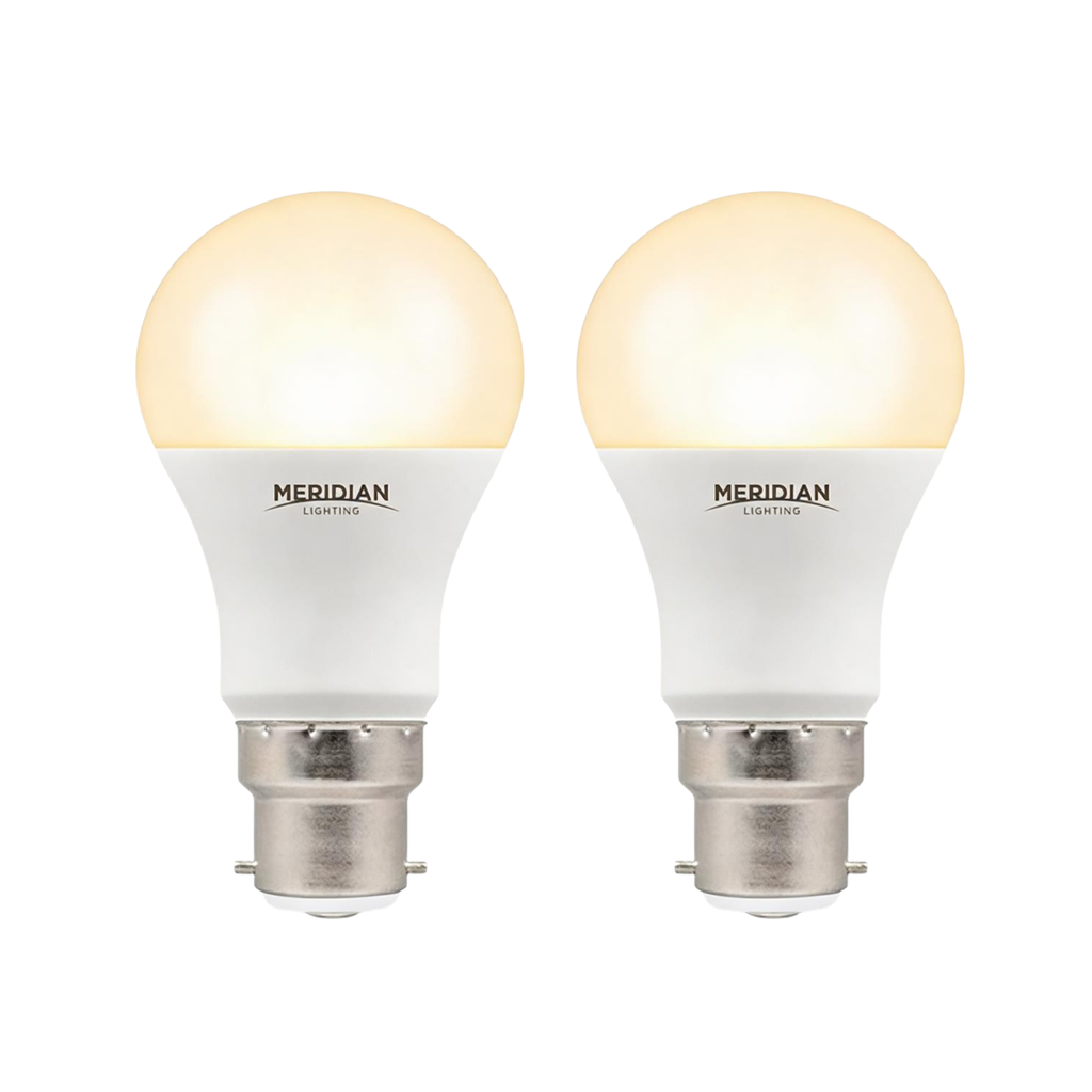 LED GLS B22 6.5W 3000K Warm White Opal Lamp 40W Equivalent - Pack of 2