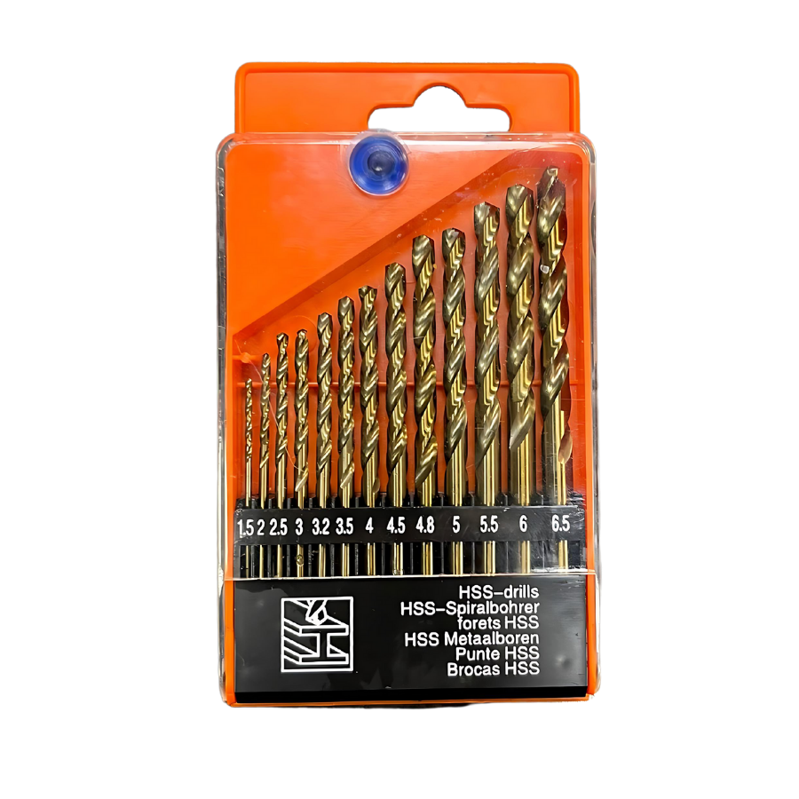 13 Pcs 1.5mm-6.5mm HSS 5% Cobalt Drill Bit Set