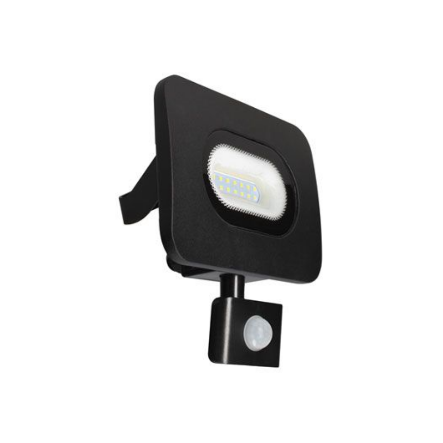 10W LED Slim Curved Floodlight with PIR & Integrated Junction Box – 800Lm, 6500K