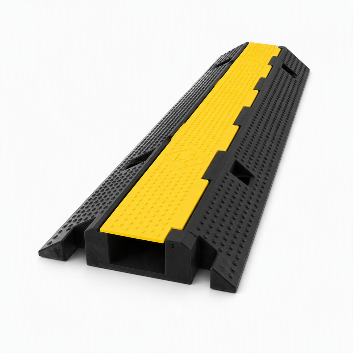 Heavy Duty 1 Channel Cable Protector, Wire Cover Ramp for Pedestrian and Cars