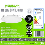 6W IP20 Natural White Meridian LED Ultra Slim Downlight Panel Light