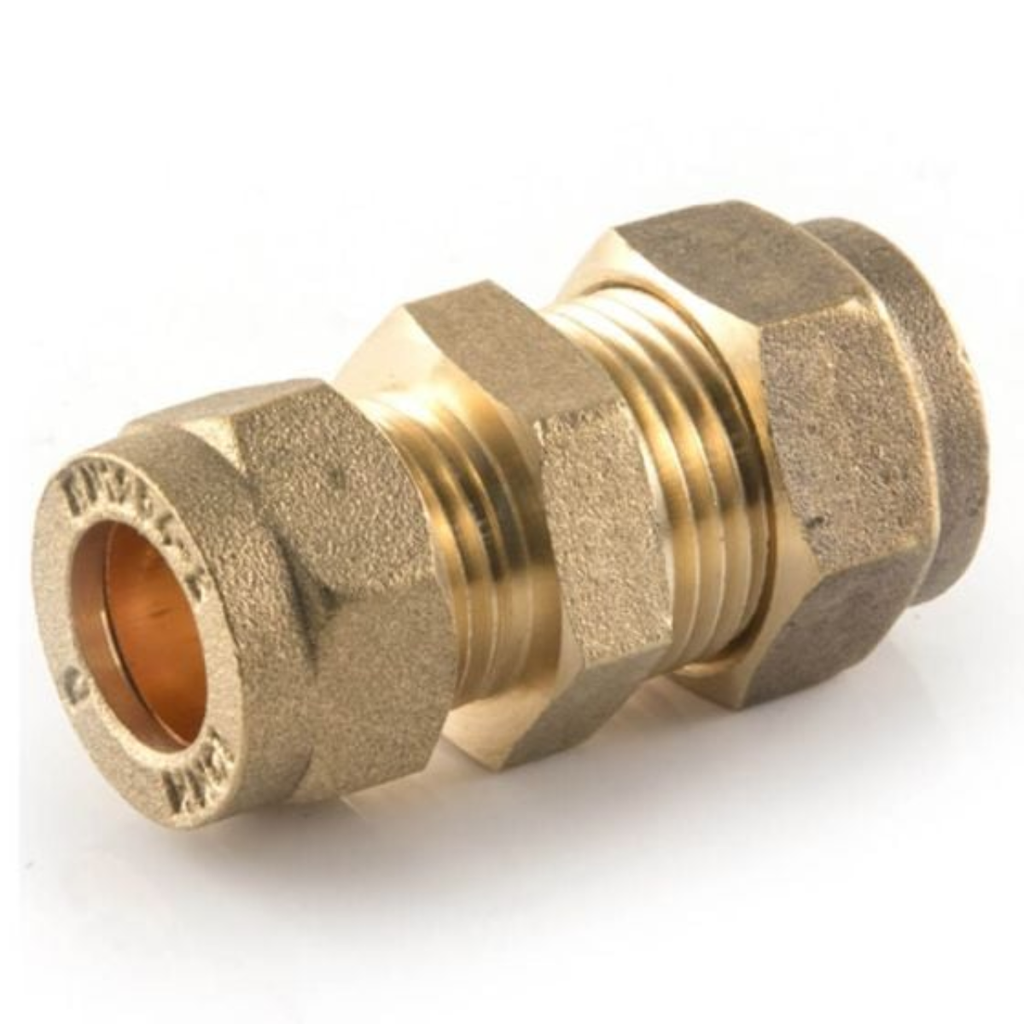 Compression Reducing Coupling 15mm x 10mm – Brass Fitting with Pre-Loaded Olive | Hot & Cold Water Systems, WRAS Approved
