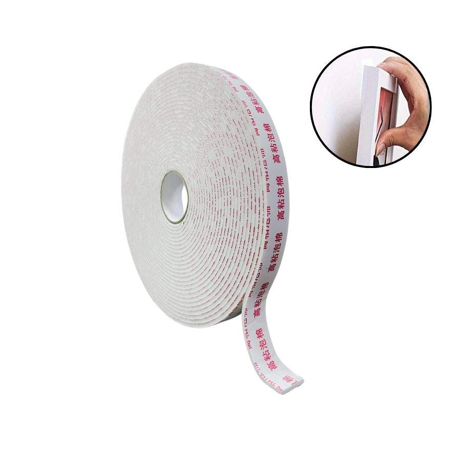 Double Sided Foam Tape Strong Sticky Adhesive Craft Mounting 20mm x 10M White