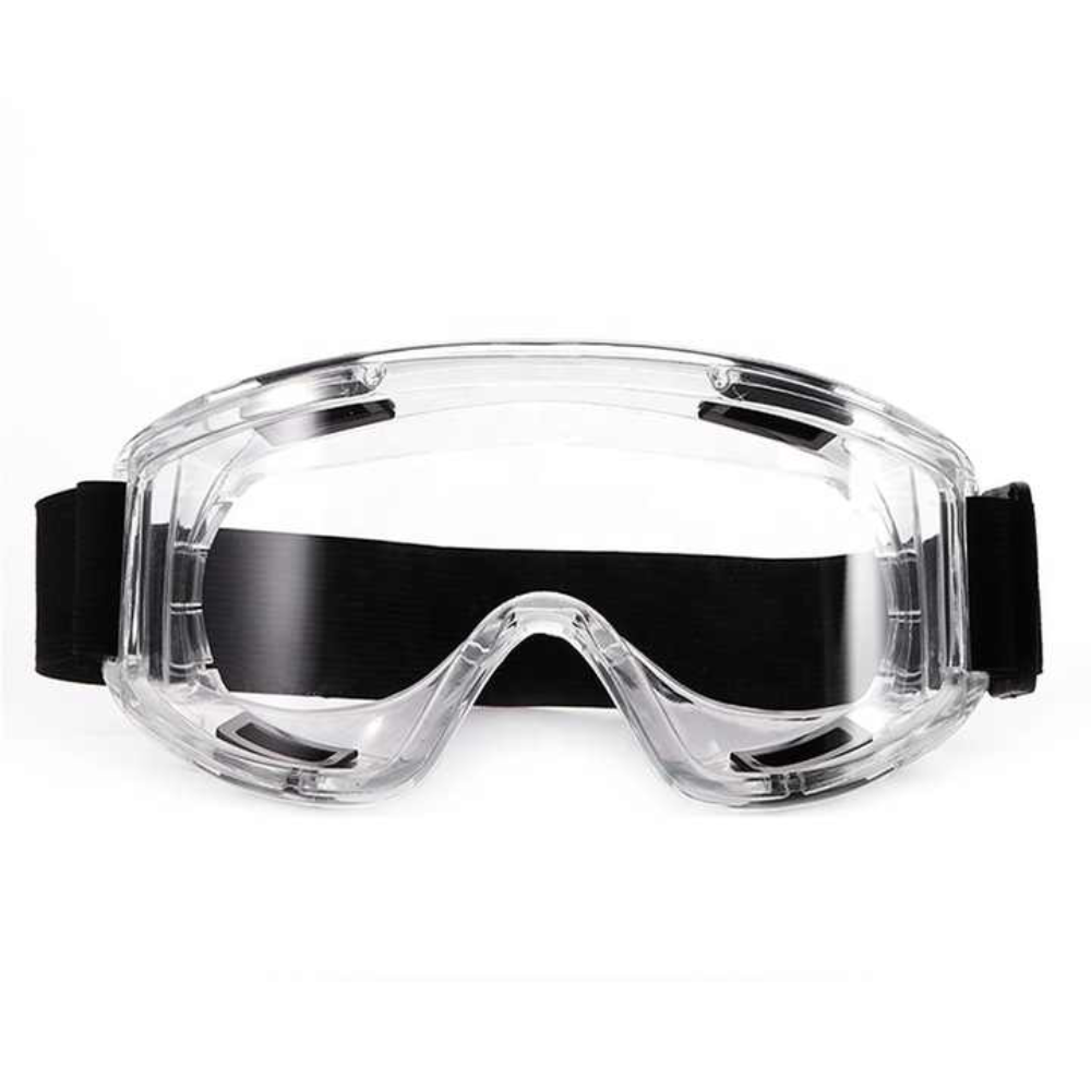 Safety Goggles Over Glasses (OTG) – Adjustable Strap Protective Eyewear | Black, Clear, Red, Yellow