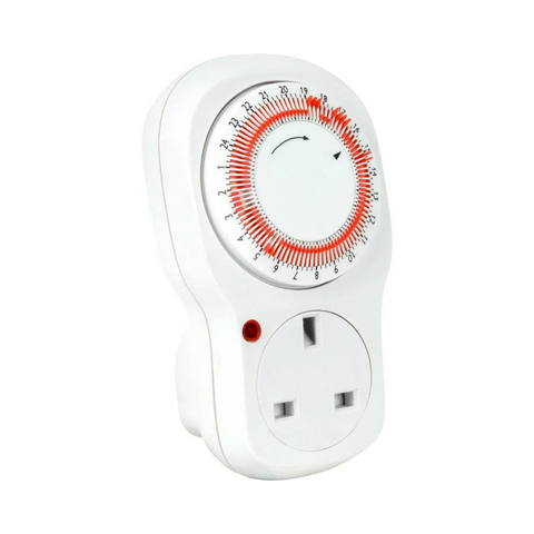 CED 24-Hour Segment Timer Switch – 13A / 3kW – 15-Minute Intervals – White