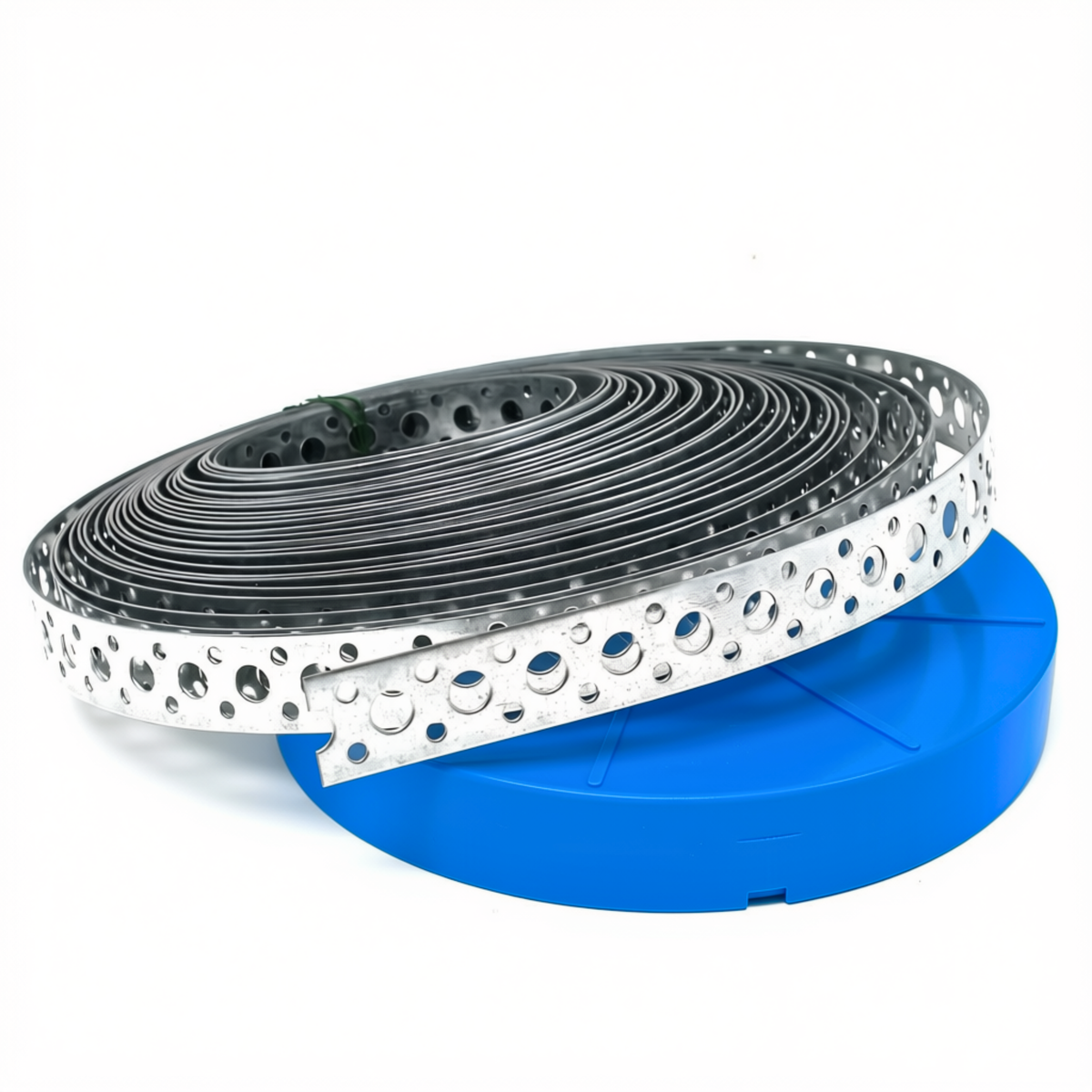 12x7mm Galvanised Steel Fixing Strap 10m 5-Hole
