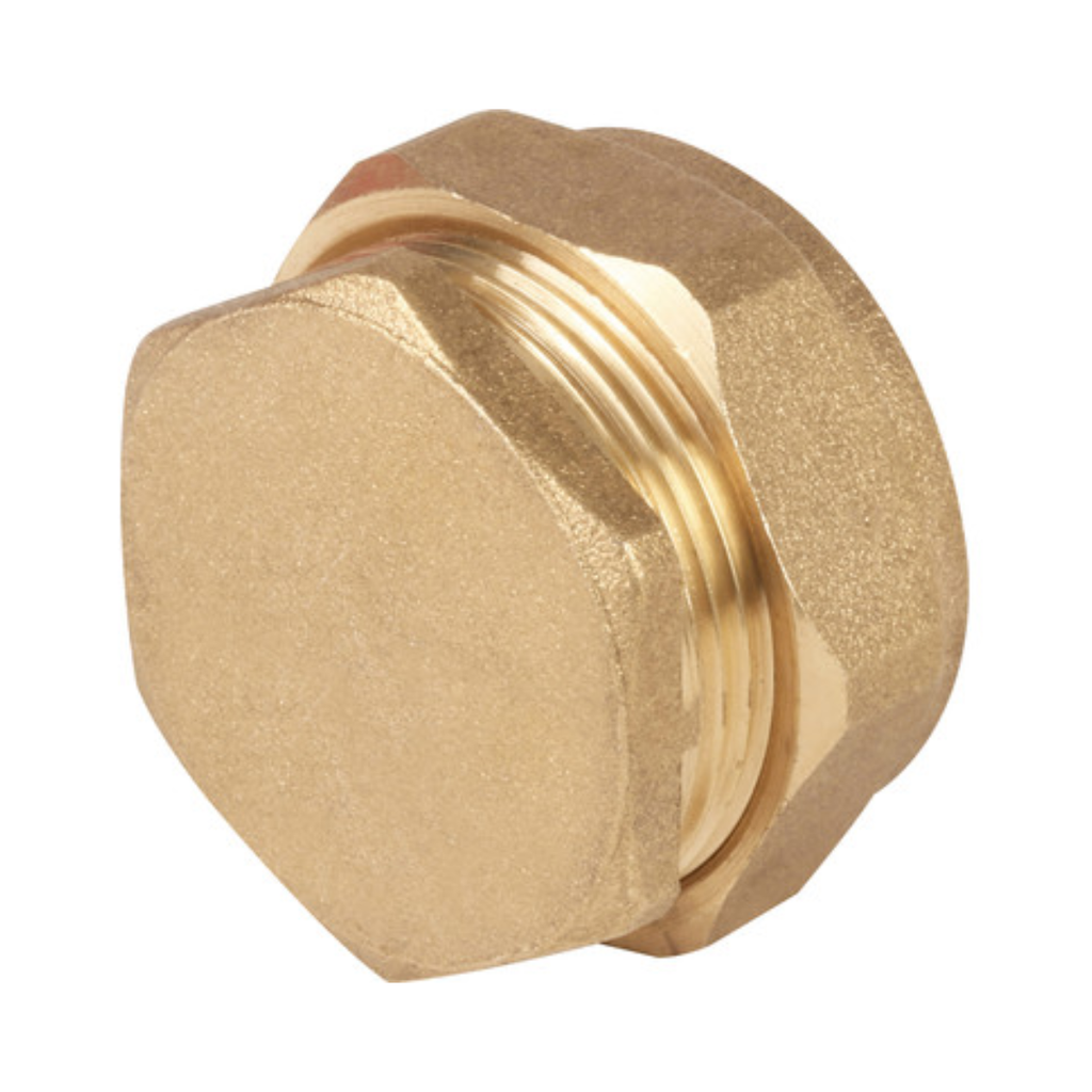 Compression Stop End 15mm – Brass Pipe Fitting | WRAS Approved | Hot & Cold Water Systems