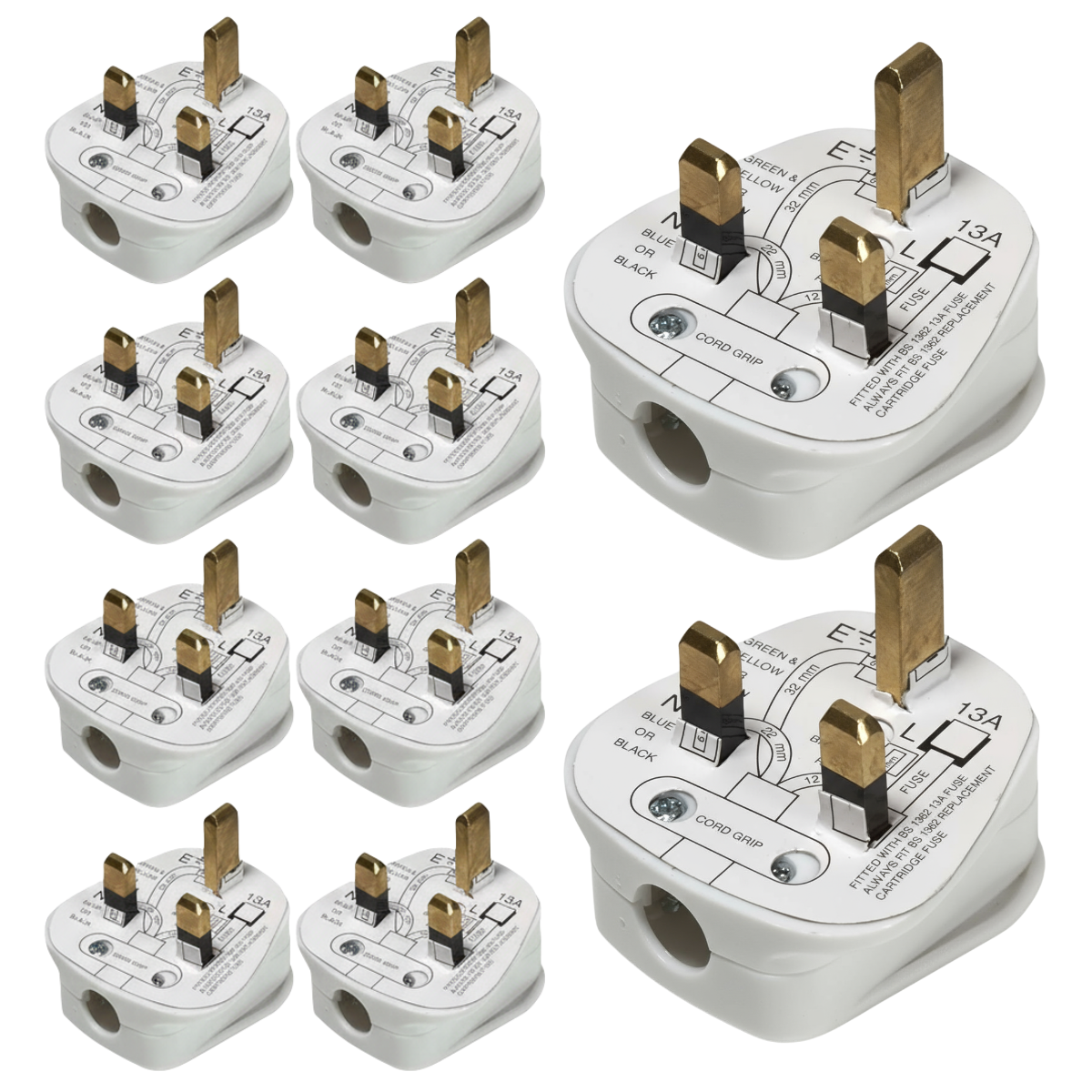 Axiom 13A Fused Mains Plug Top | 3-Pin UK Plug | BS1363