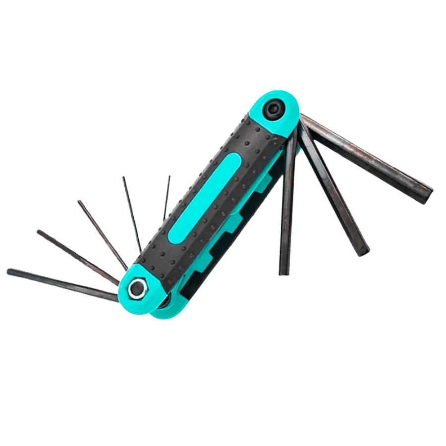 Green 8PCS Folding Hex Key Set