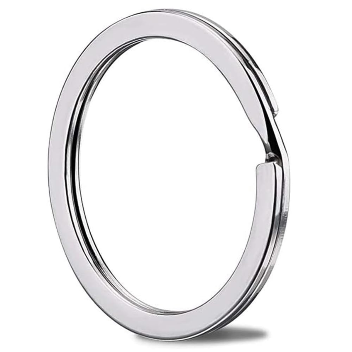 10 x Stainless Steel Flat Key Rings