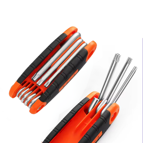 Orange 8PCS Folding Torx Key Set