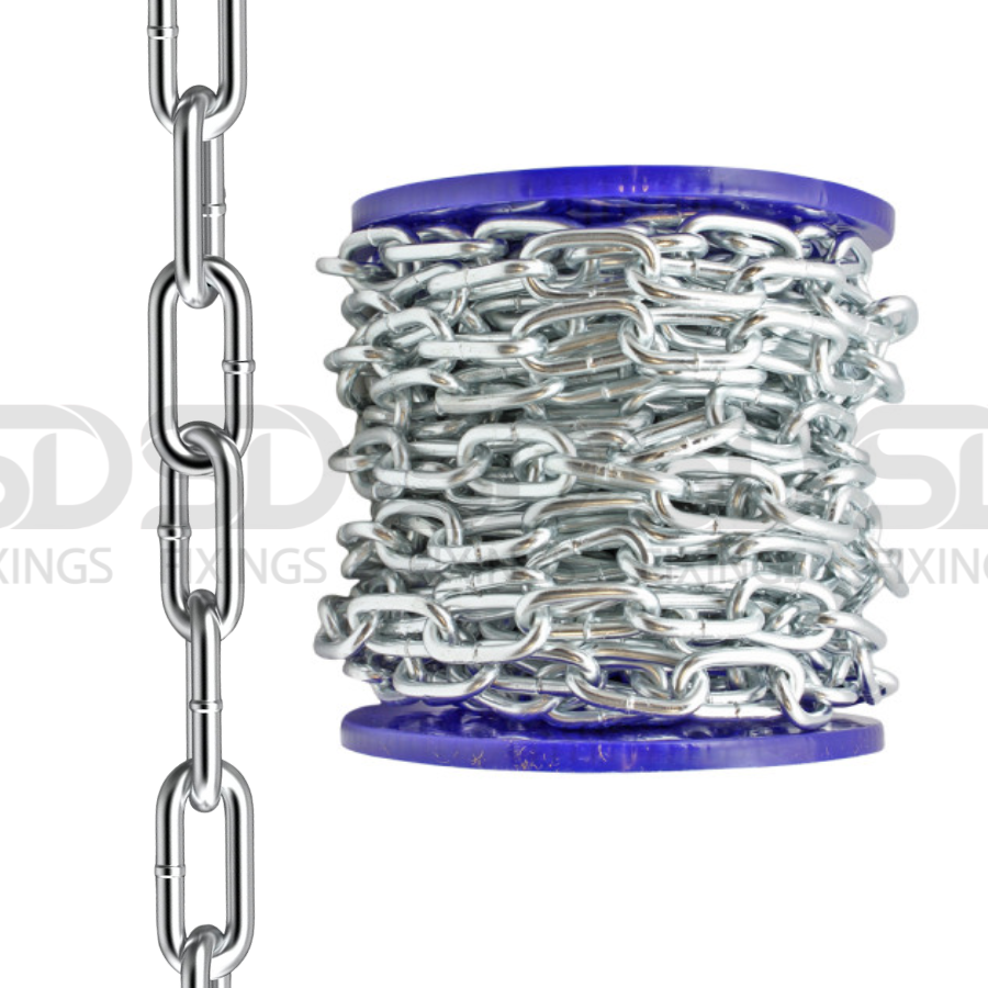 3mm Heavy Duty Steel Link Chain – By the Metre