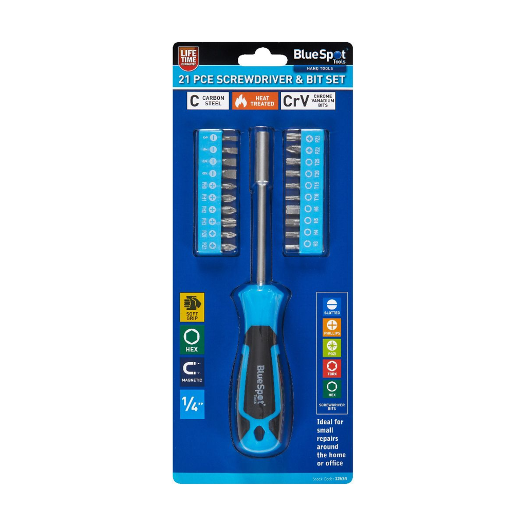 Blue Spot Tools 21 PCE Screwdriver & Bit Set