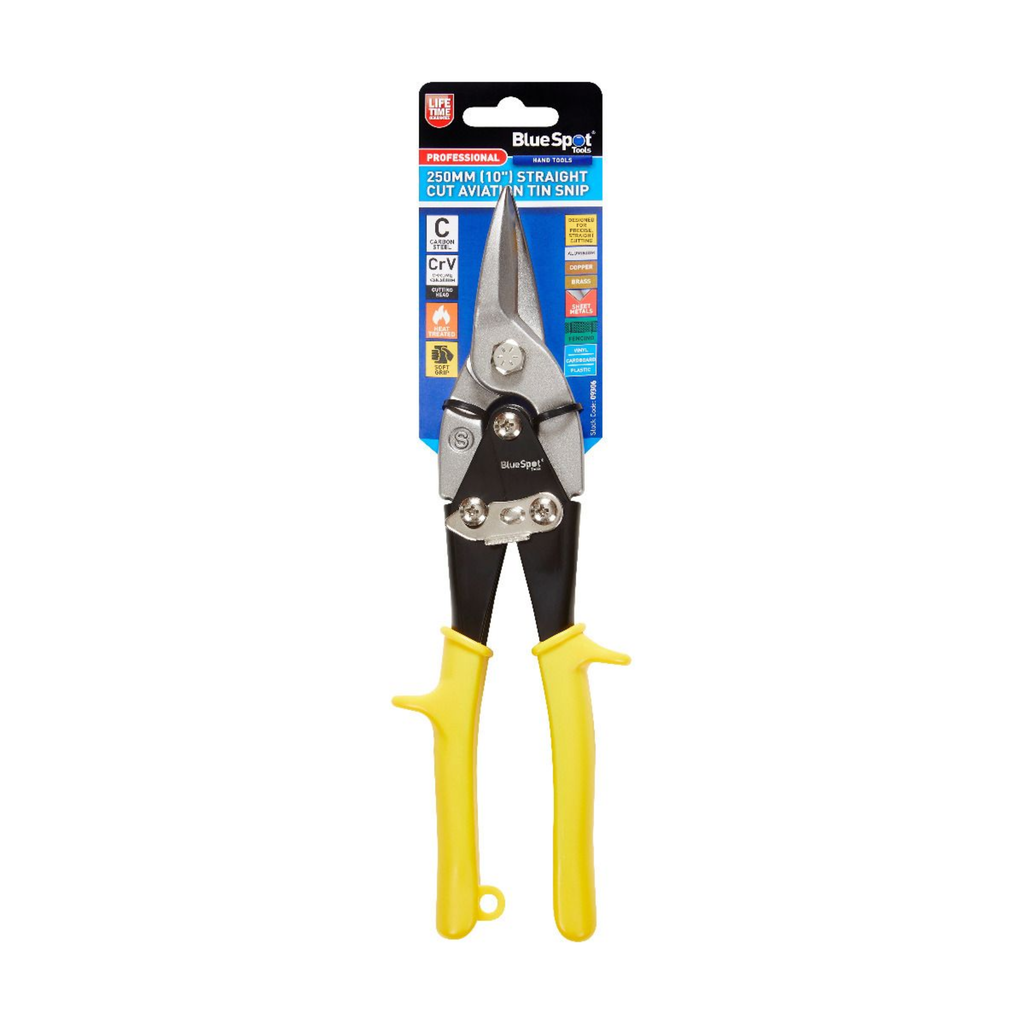 Blue Spot Tools 250mm (10") Straight Cut Professional Aviation Tin Snip
