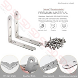 10 PCS Angle L Shaped Brackets 80x80x19mm