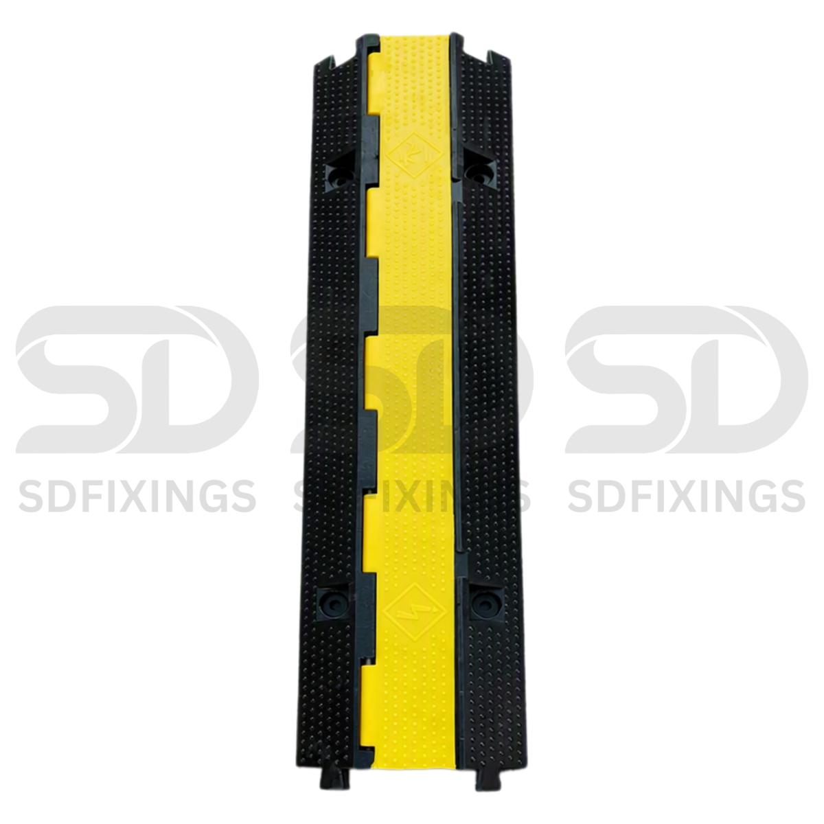 Heavy Duty 2 Channel Cable Protector, Wire Cover Ramp for Pedestrian and Cars
