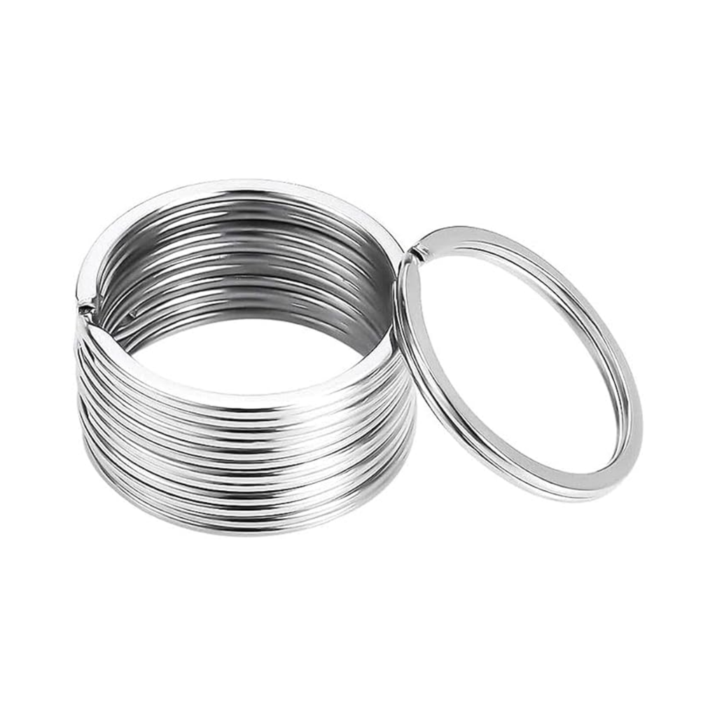 10 x Stainless Steel Flat Key Rings