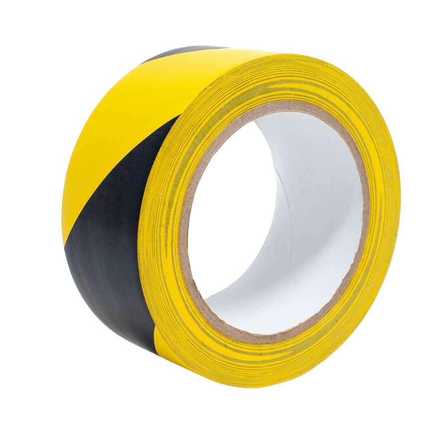 Hazard Tape - Black & Yellow - 50mm x 33M