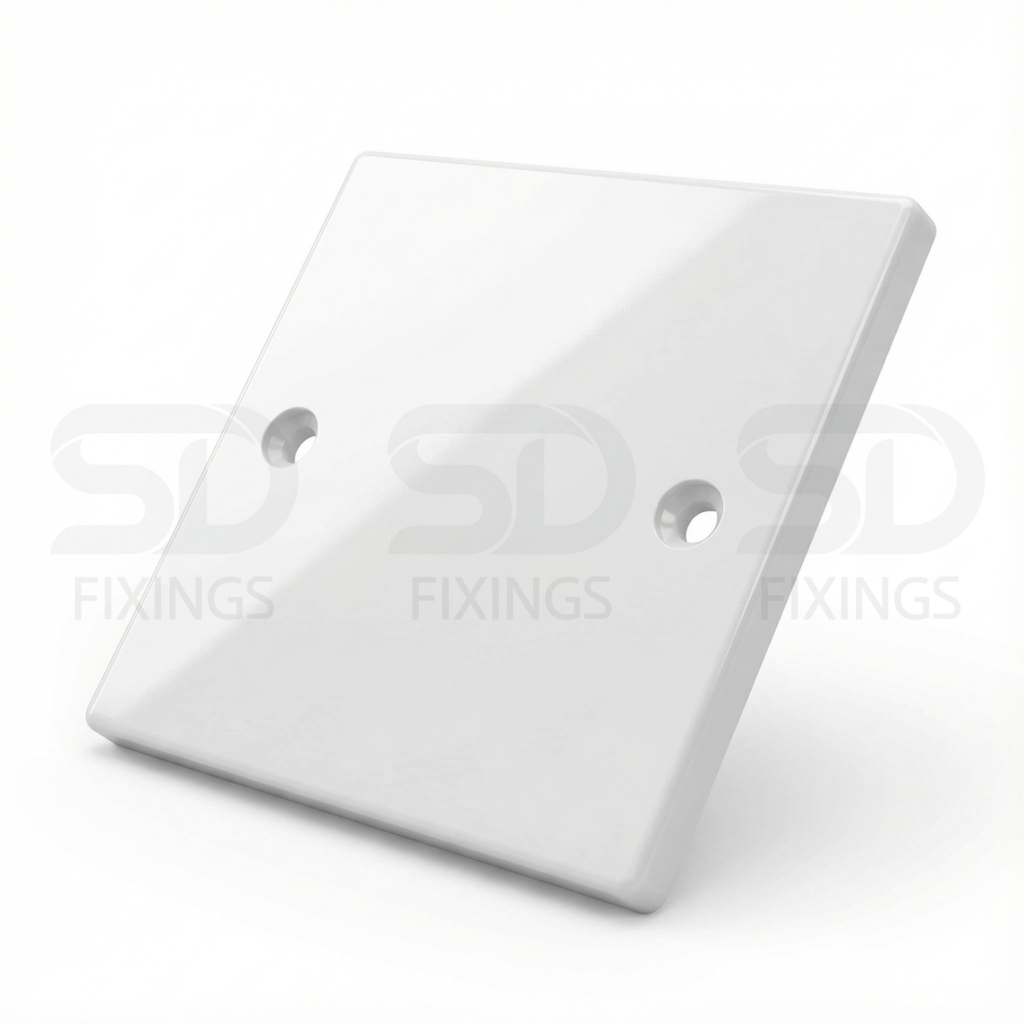 Electrical Blanking Plate 1 Gang – White / Standard Fit