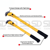 18"/24" Adjustable Rebar & Pipe Wrench Multifunctional Tool