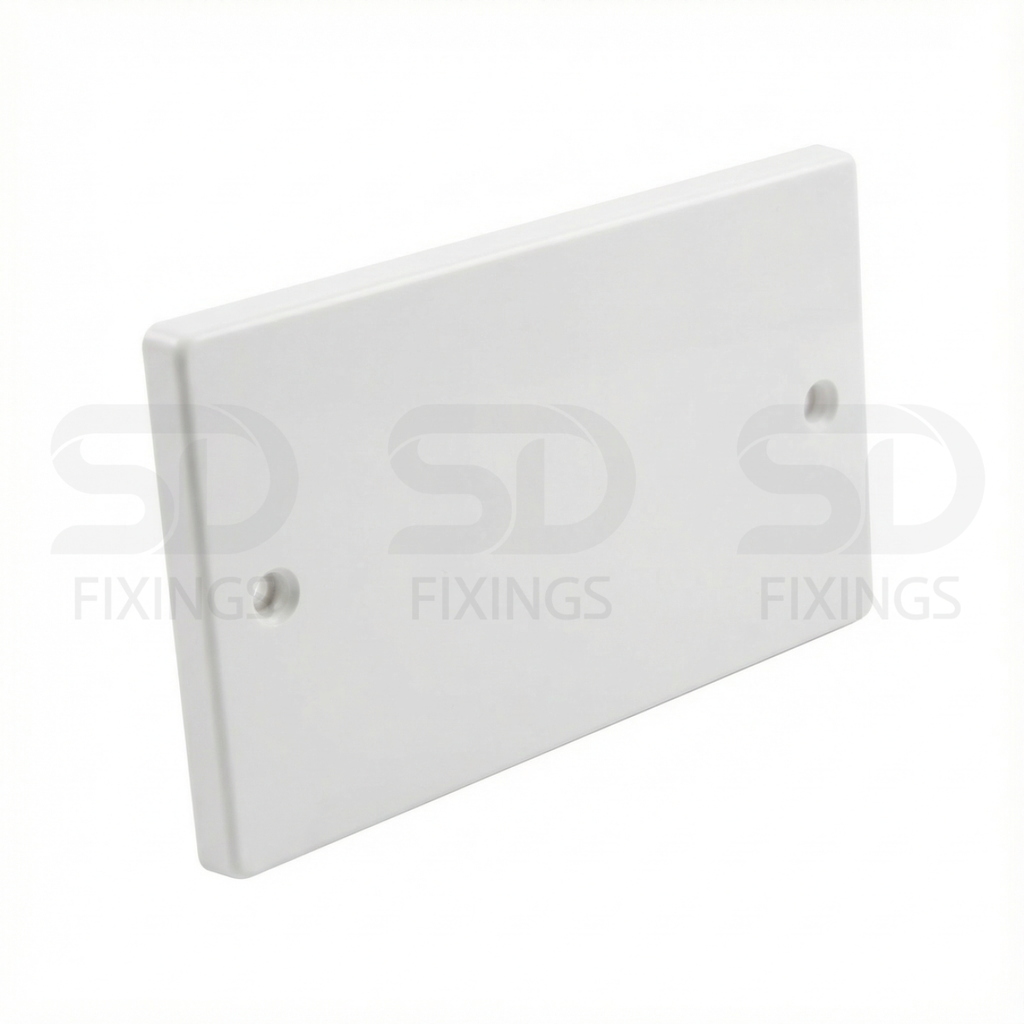 Electrical Blanking Plate 2 Gang – White / Standard Fit