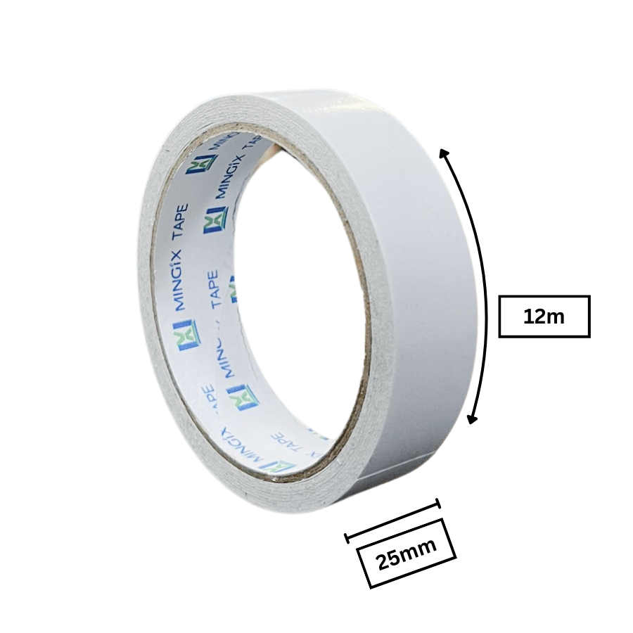 Double Sided Tape 25mm x 12M White