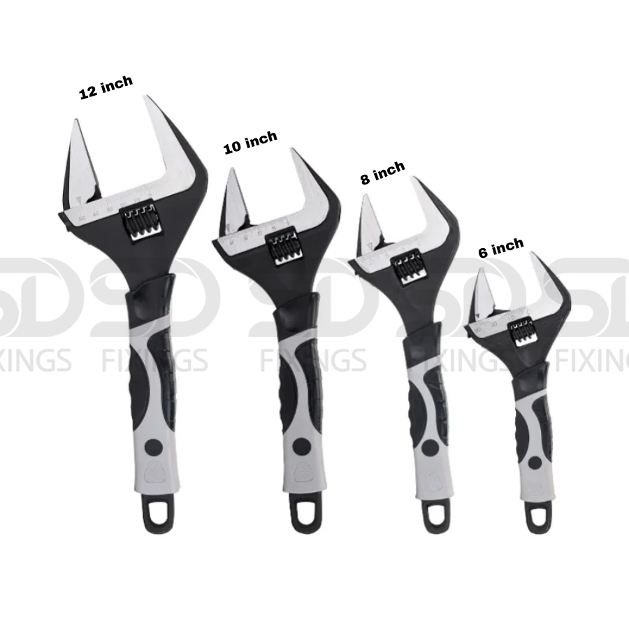 6''-150mm Adjustable Spanner Wrench with Wide Jaw & Comfortable Grip